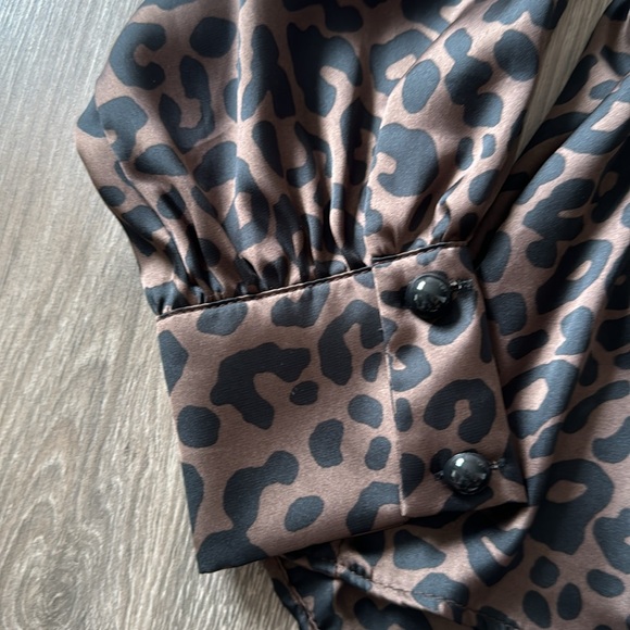 V-neck Satin Shirt - Picture 2 of 2